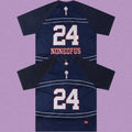 Trapstar "NONEOFUS" Raglan Football Jersey - Navy/White