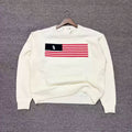 Cole Buxton Off-White American Flag Graphic Sweatshirt