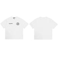 Cole Buxton White Circular Badge Minimalist Logo T-Shirt