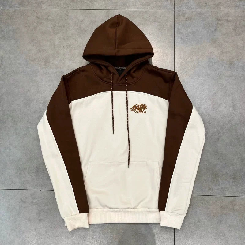 Syna World Graphic Pullover Fleece Hoodie (Brown)