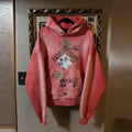PALY Hollywood Vintage Faded Pink Distressed Hoodie