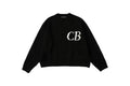 Cole Buxton Black Side Italic CB Logo Sweatshirt