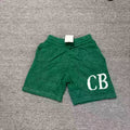 Cole Buxton Dark Green Side Italic CB Logo Shorts