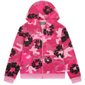 Denim Tears Camo Cotton Wreath Full Zip-Up Hoodie - Pink Camo