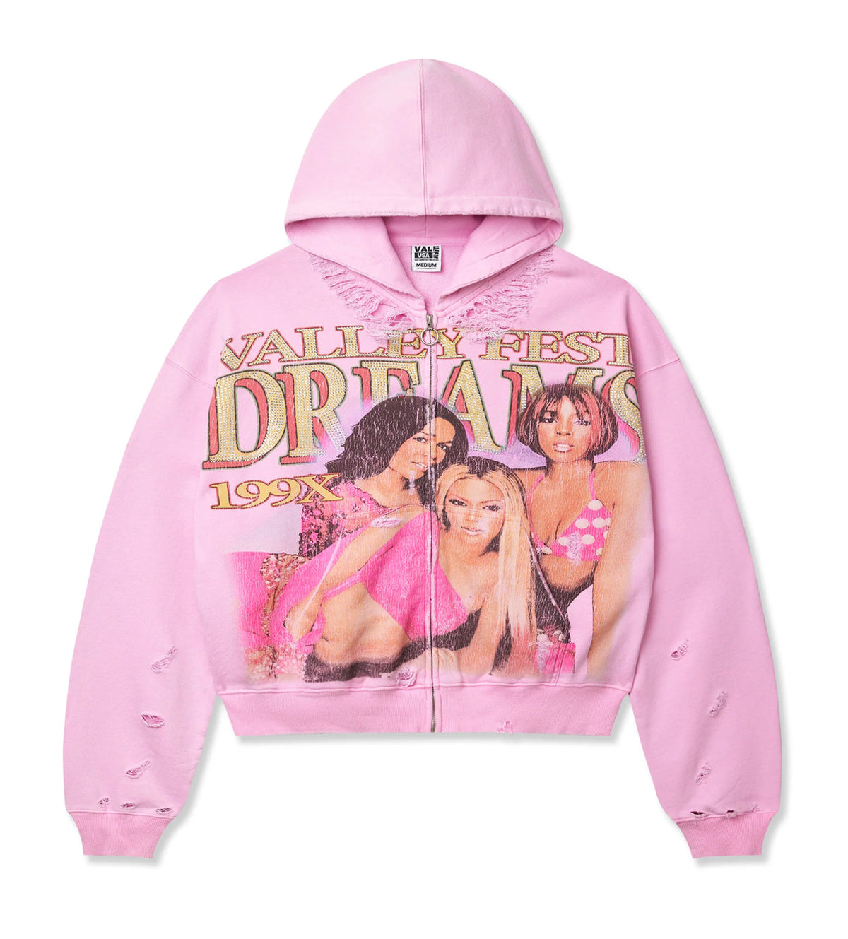 Vale Forever Dreams Zip Up Hoodie Pink