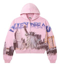 Vale Forever NYC Zip Up Hoodie Pink